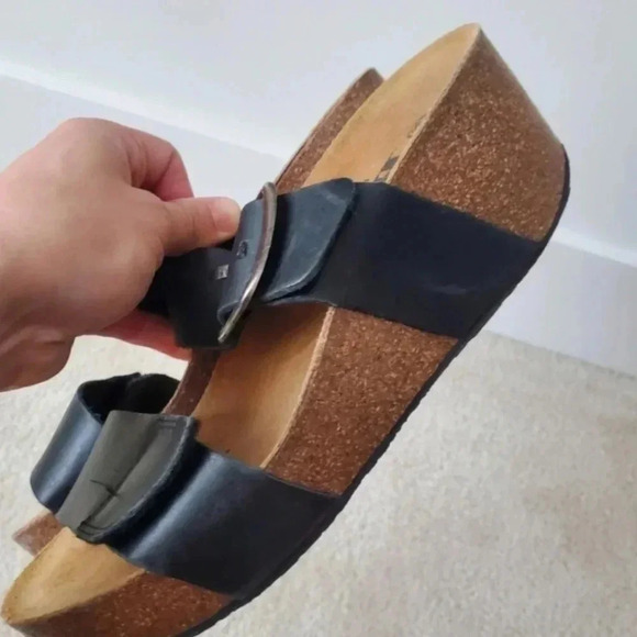 Browns shoes DREW Women leather swedge sandal - Picture 3 of 6